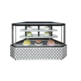 Triangle Shape Design Refrigerated Glass Cake Display Case